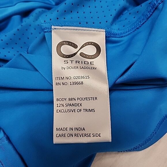 Stride by Dover Saddlery Sleeveless Top Performance Blue/Yellow Women's XS - Picture 8 of 9